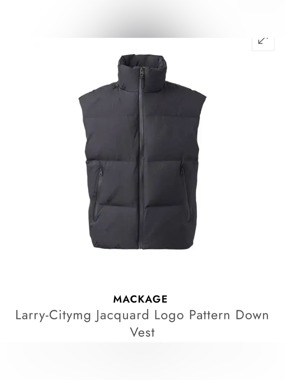 Mackage Larry Jacquard logo down vest (men xsmall)